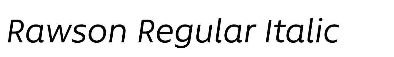 Rawson Regular Italic